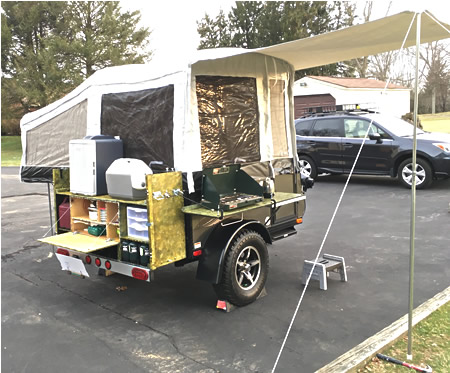 Integrating the Classic Chuck Box camp kitchen into a trailer.